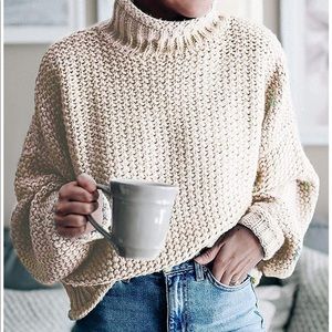 Knit High Neck Sweater
